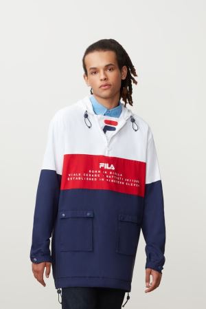 FILA Onassis Woven Jackets White / Red,Mens Clothing | CA.EJWVTM760